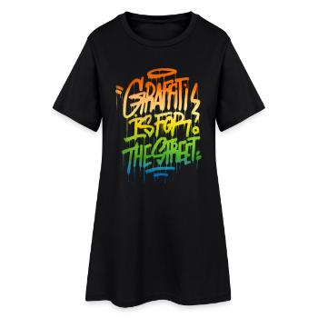 graffiti - est de la rue - Robe T-shirt Femme - noir - Devant