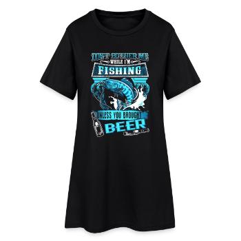 Pêcheur pêcheur pêcheur, pêche, poisson, cadeau - Robe T-shirt Femme - noir - Devant