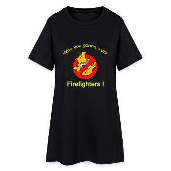 Who you gonna call ? Firefighters ! - Robe T-shirt Femme - noir - Devant