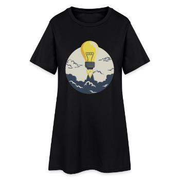 Fusée à ampoule, pour les entrepreneurs et les startups - Robe T-shirt Femme - noir - Devant