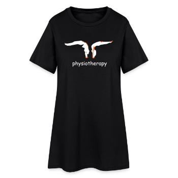 physiotherapy body move - Women’s T-Shirt Dress - black - Front