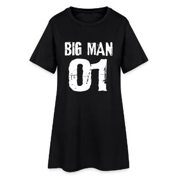Grand homme, grand homme - Robe T-shirt Femme - noir - Devant