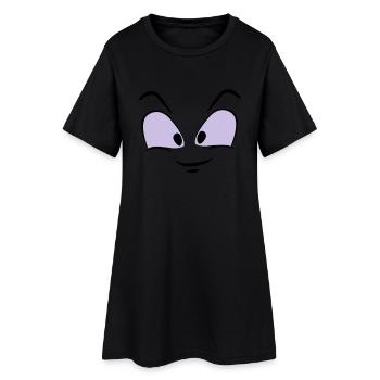 le visage drôles - Robe T-shirt Femme - noir - Devant