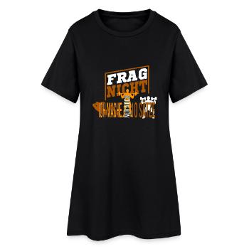 Sport Fitness Gym T-Shirt - Frauen T-Shirt-Kleid - Schwarz - Vorne