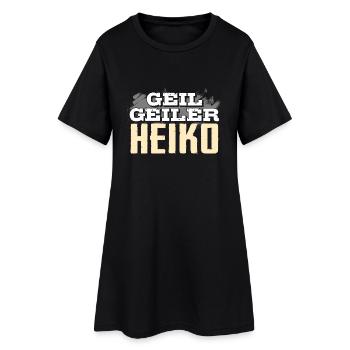 HEIKO - geil - Frauen T-Shirt-Kleid - Schwarz - Vorne