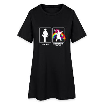 Teacher / Kindergarten Teacher Erzieherin Einhorn - Robe T-shirt Femme - noir - Devant