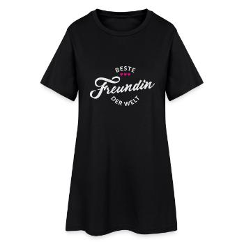 BESTE FREUNDIN DER WELT - Frauen T-Shirt-Kleid - Schwarz - Vorne