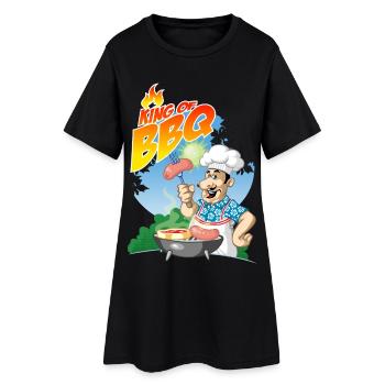 king of BBQ - Women’s T-Shirt Dress - black - Front