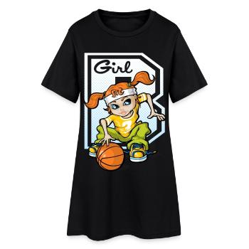 Basketball girl - Robe T-shirt Femme - noir - Devant
