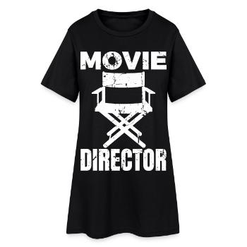 Regisseur - Frauen T-Shirt-Kleid - Schwarz - Vorne