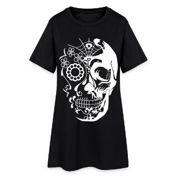 Skull White - Women’s T-Shirt Dress - black - Front