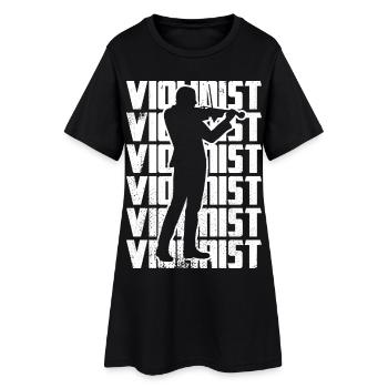 Drôle de violoniste - Robe T-shirt Femme - noir - Devant
