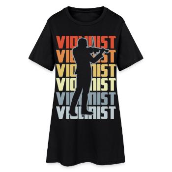 Violonistes vintage - Robe T-shirt Femme - noir - Devant