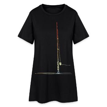 Croquis d’ange Look vintage - Robe T-shirt Femme - noir - Devant