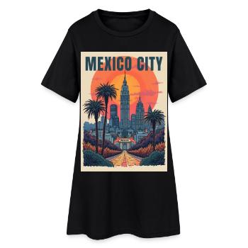 Mexico City – Zócalo and Aztec History - Women’s T-Shirt Dress - black - Front