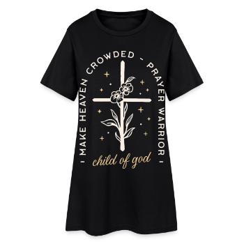 Christian, dieu, prière, guerrier, citations inspirantes - Robe T-shirt Femme - noir - Devant