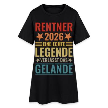 Retraités 2026 - Une véritable légende quitte le site - Robe T-shirt Femme - noir - Devant