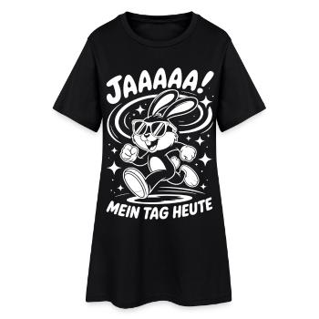 Hoppel Bunny Aujourd’hui, c’est mon jour - Robe T-shirt Femme - noir - Devant