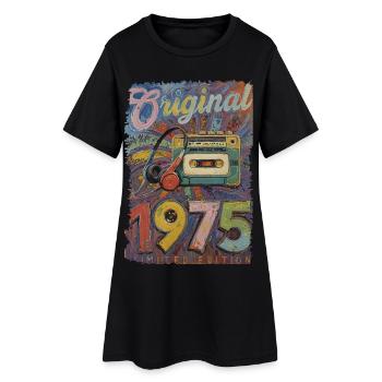 Original 1975 Retro Player Graffiti Peint Peintre - Robe T-shirt Femme - noir - Devant