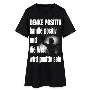 Pensée positive Motivation Dicton Homme - Robe T-shirt Femme - noir - Devant