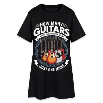Guitariste Guitare - Robe T-shirt Femme - noir - Devant