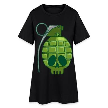 Crâne de grenade - Robe T-shirt Femme - noir - Devant