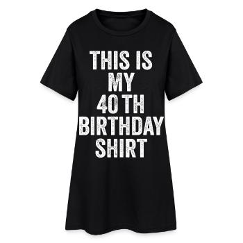 Cadeau 40e Anniversaire 40 ans - cadeau 40 ans - Robe T-shirt Femme - noir - Devant