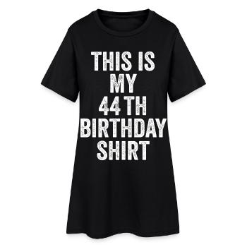 44. Jubiläum 44. Geburtstagsgeschenk – 44. Geburtstagsgeschenk - Frauen T-Shirt-Kleid - Schwarz - Vorne