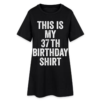 Cadeau 37e Anniversaire 37 ans - cadeau 37 ans - Robe T-shirt Femme - noir - Devant