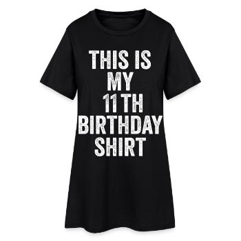 Cadeau 11e Anniversaire 11 ans - cadeau 11 ans - Robe T-shirt Femme - noir - Devant