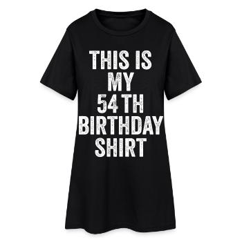Cadeau 54e Anniversaire 54 ans - cadeau 54 ans - Robe T-shirt Femme - noir - Devant