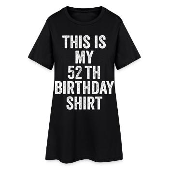 52. Jubiläumsgeschenk 52 Jahre – 52 Jahre Geschenk - Frauen T-Shirt-Kleid - Schwarz - Vorne