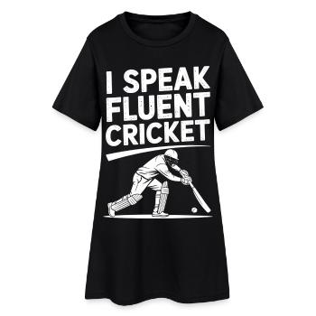 Drôle de cricket : Jeu de cricket vintage - Robe T-shirt Femme - noir - Devant