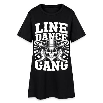 Bande de la Crâne de la Danse en Ligne - Robe T-shirt Femme - noir - Devant