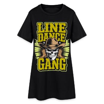 Gang de Cowboy de la Gang de Danses en Ligne - Robe T-shirt Femme - noir - Devant