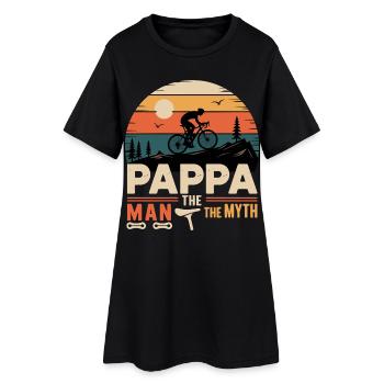 pappa cycliste la fégende vélo velo vélos - Robe T-shirt Femme - noir - Devant