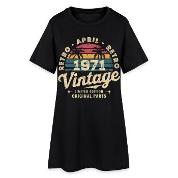 Avril 1971 - April 1971 - Robe T-shirt Femme - noir - Devant