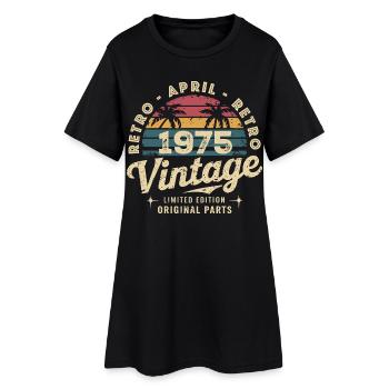 Avril 1975 - April 1975 - Robe T-shirt Femme - noir - Devant