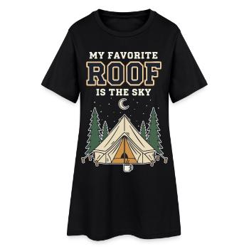 Camping My Favorite Roof Is The Sky Tente Nature - Robe T-shirt Femme - noir - Devant