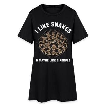 J’aime les serpents et je conçois peut-être trois personnes - Robe T-shirt Femme - noir - Devant