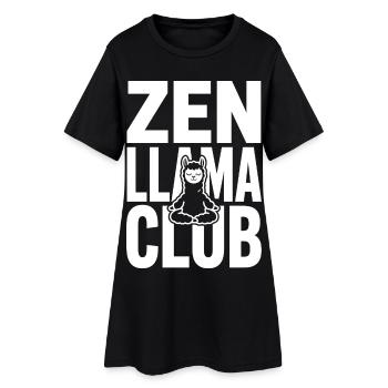 Club Zen Llama – Lama méditant - Robe T-shirt Femme - noir - Devant