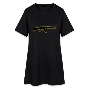 Kalashnikov - Frauen T-Shirt-Kleid - Schwarz - Vorne