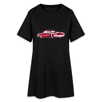 Old-School Coupe Vintage-Look - Robe T-shirt Femme - noir - Devant