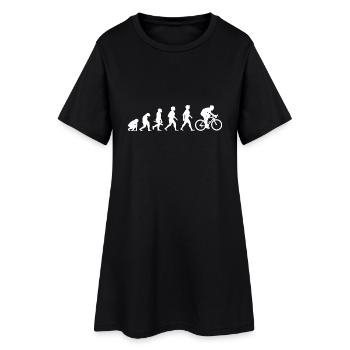 Evolution Bicycle Cycling Two-wheeler Sport - Women’s T-Shirt Dress - black - Front