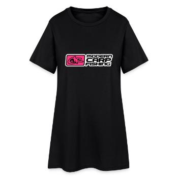 Catch and Respect,Angeln,Fishing - Frauen T-Shirt-Kleid - Schwarz - Vorne