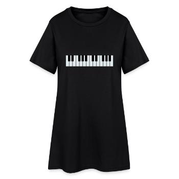 Piano - Robe T-shirt Femme - noir - Devant