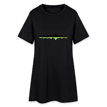Skyline - Thüringen - Frauen T-Shirt-Kleid - Schwarz - Vorne