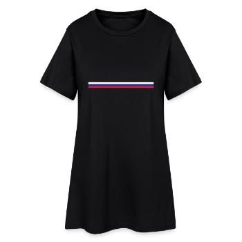 russland-small - Frauen T-Shirt-Kleid - Schwarz - Vorne