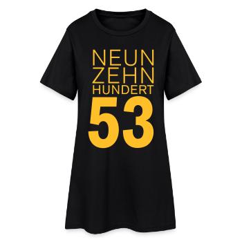 Jahrgang 1953 geboren - Frauen T-Shirt-Kleid - Schwarz - Vorne