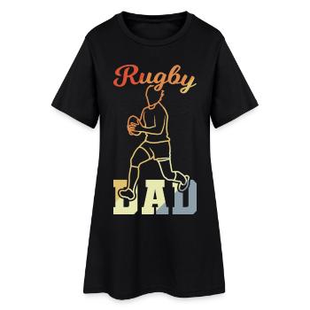 Père du rugby - Robe T-shirt Femme - noir - Devant